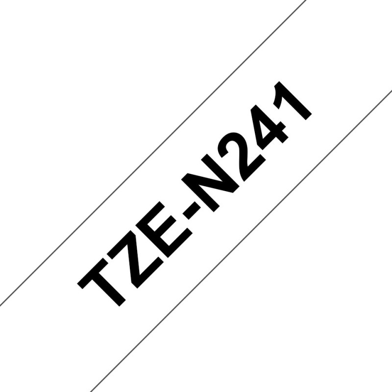 TZe-N241 - Schwarz auf Weis - Rolle (1,8 cm x 8 m)